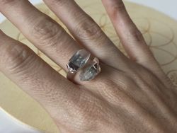 Anillo puntas cuarzo cristal
