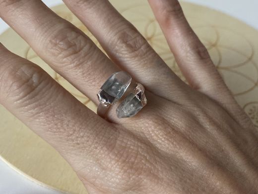 Anillo puntas cuarzo cristal