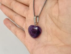 Colgante corazón amatista