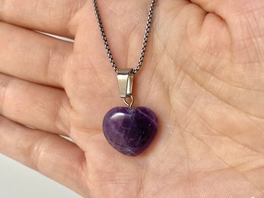 Colgante corazón amatista