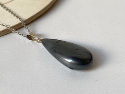 Colgante gota Hematite