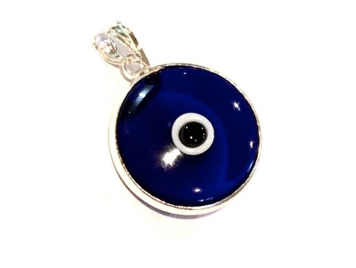 Colgante Ojo Turco grande en plata