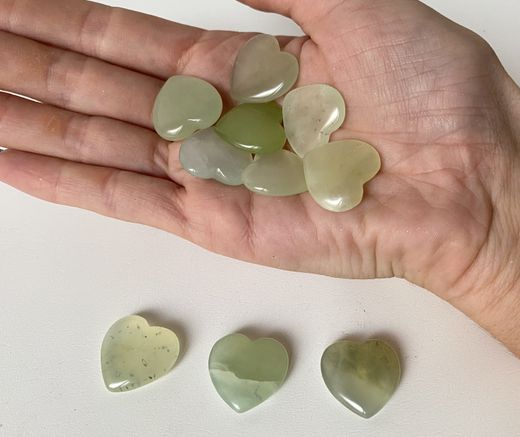 Corazón Jade verde pequeño