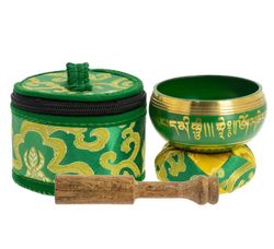Cuenco Tibetano de Viaje Verde 7,5 cm