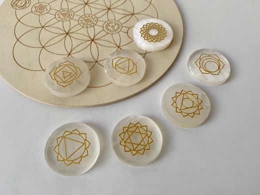 Discos Selenita Chakras