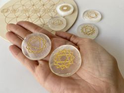 Discos Selenita Chakras