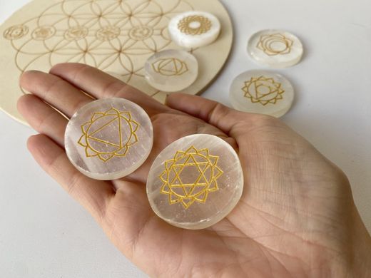 Discos Selenita Chakras
