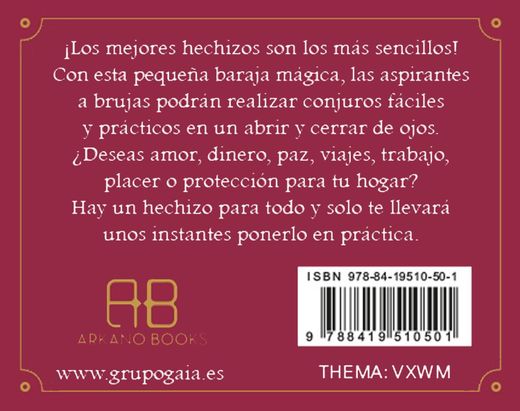 Hechizos, pequeña baraja de encantamientos