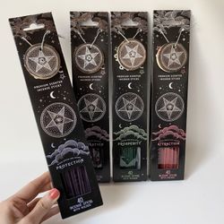 Incienso y porta incienso pentagrama BLACK MAGIC