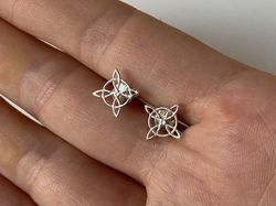 Pendientes Nudo de Bruja plata