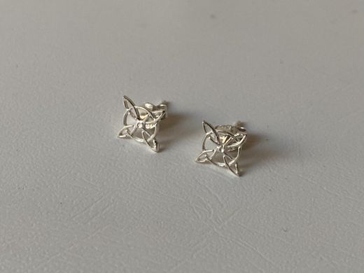 Pendientes Nudo de Bruja plata