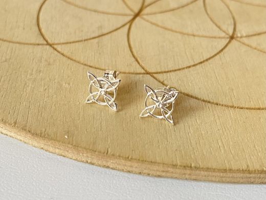 Pendientes Nudo de Bruja plata