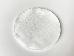 Placa Selenita Geometría Sagrada