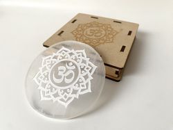 Placa Selenita Om