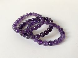 Pulsera bola mineral 8 mm Amatista