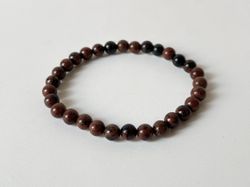Pulsera Obsidiana Caoba