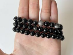 Pulsera Obsidiana Dorada