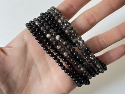Pulsera Obsidiana Dorada