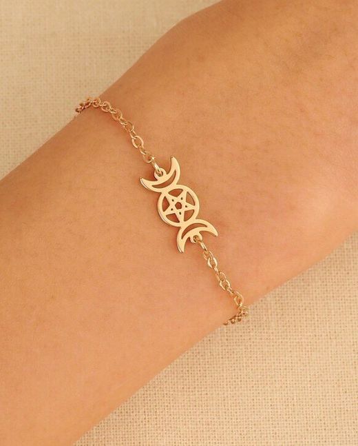 Pulsera Triple Luna con Pentagrama